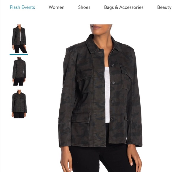 James Perse Camouflage Print Military Jacket - Picture 3 of 15